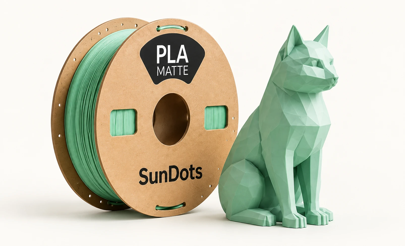 PLA SunDots 线轴及 3D 打印示例